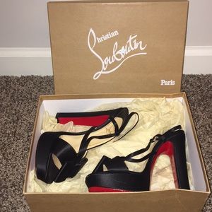 Christian Louboutin Satin Bow Heels Size 38
